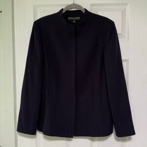 Kasper & Company ASL Women's Purple Wool Blend Blazer Jacket Size 14